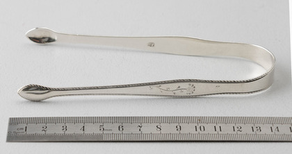Hester Bateman Adam Style Silver Sugar Tongs